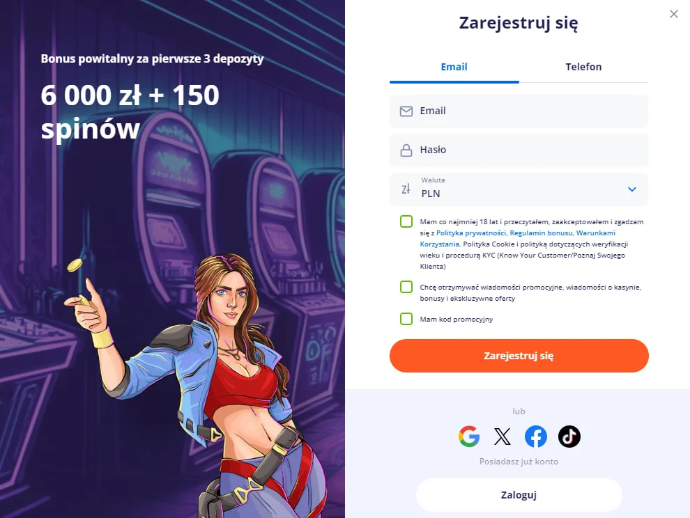 Rejestracja w Vulkan Vegas Casino